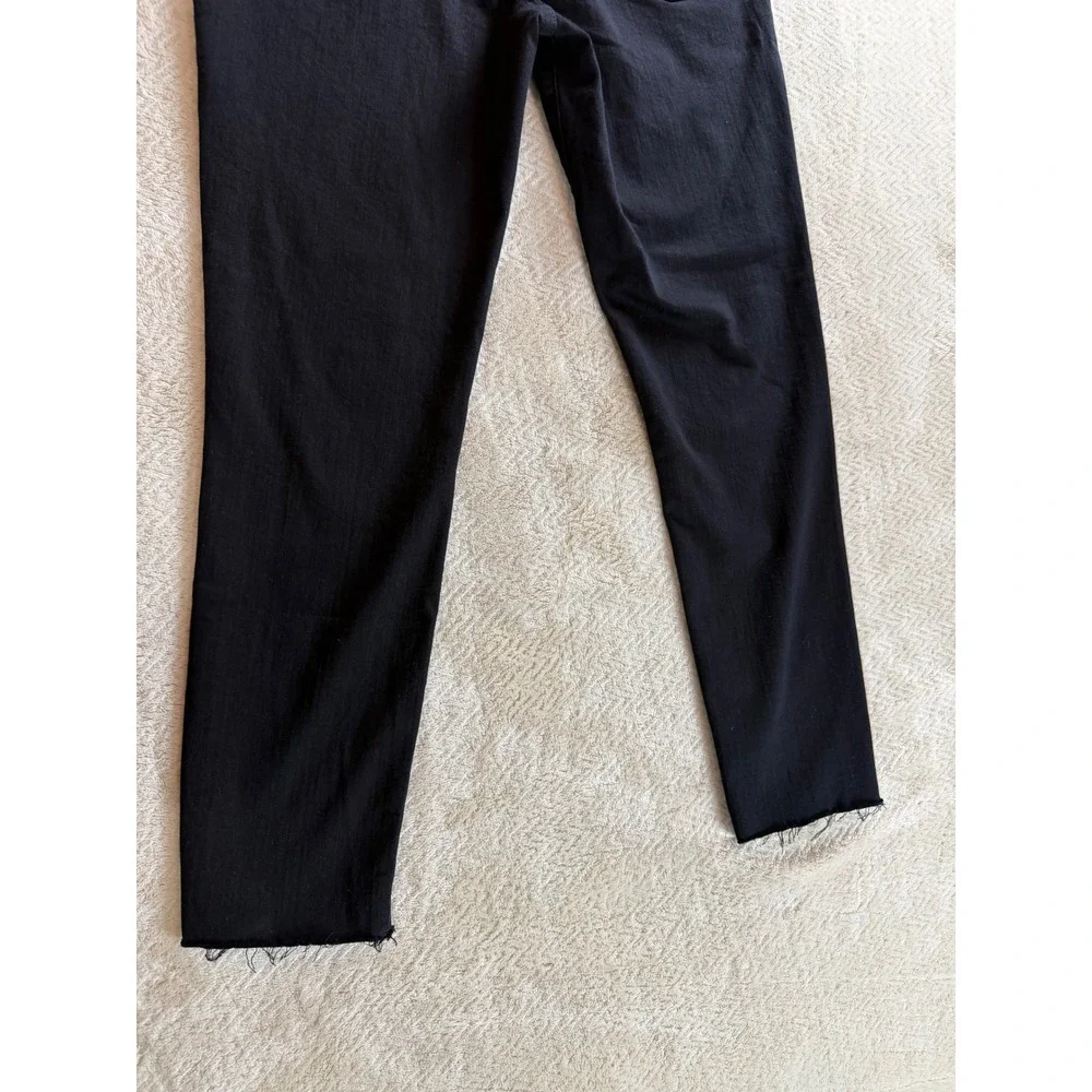 Frame Denim Le Skinny Raw Hem Jeans Film Noir Black LSJRS403 Size 32 - Picture 15 of 15